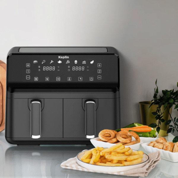 Keplin Dual Zone Air Fryer - Energy-Saving Cooker with 6 Cooking Functions - Extra-Large Capacity for Healthy Meals - Roast, Bake, Dehydrate, Crisp - Family Size ( 9 / 9.5 L ) - Image 2